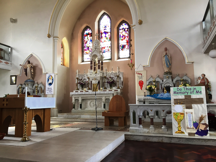 inside St Patrick's Church in Slane
